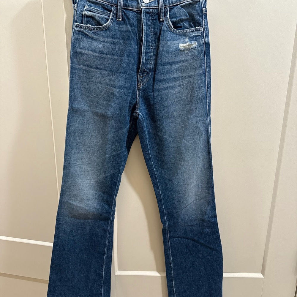 Mother Jeans Superior Weekender Tripper Fray Size 25